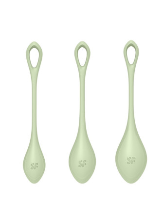 Set de 3 boules de geisha vert pastel Yoni Power 2 Satisfyer - CC597752